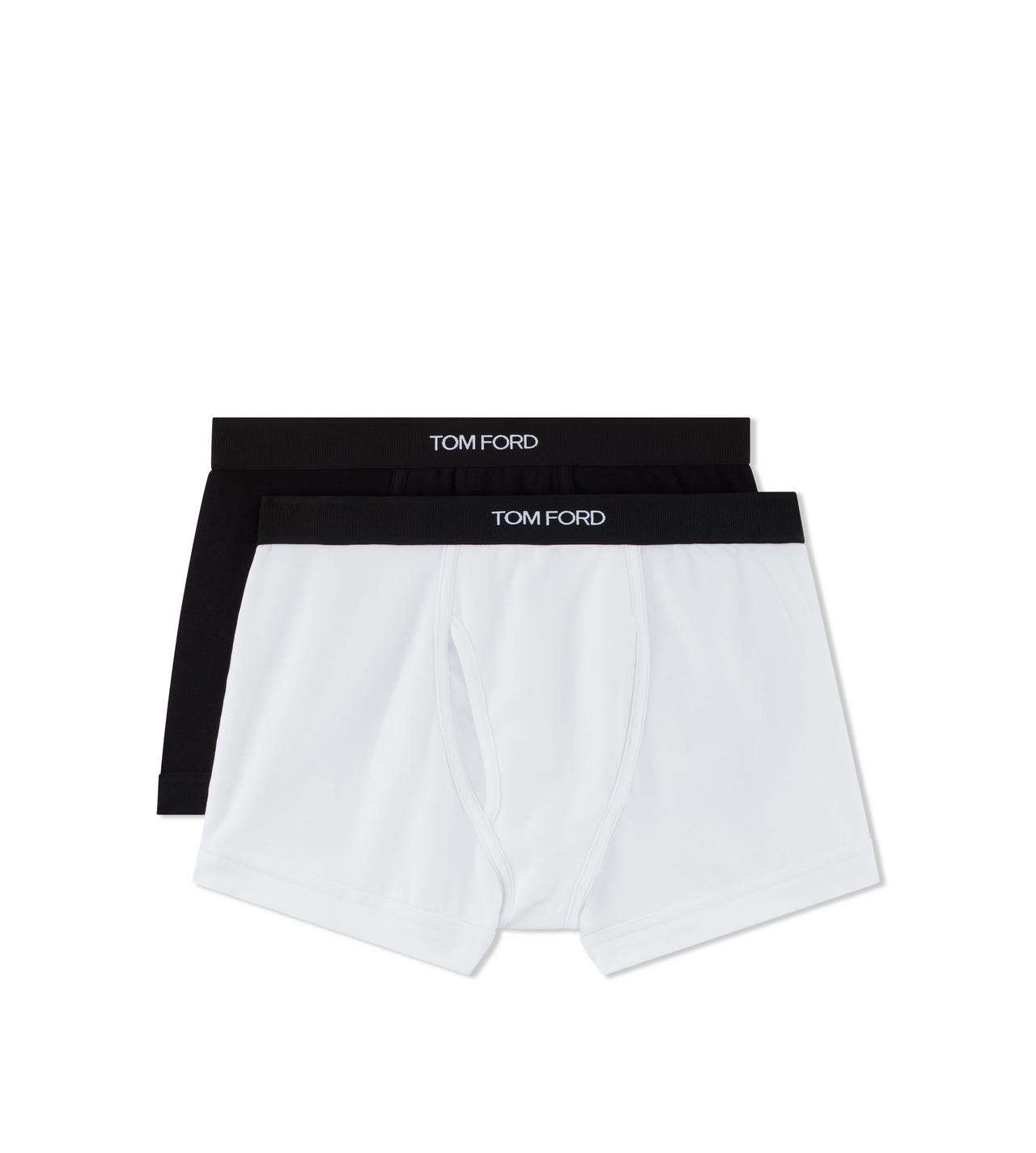 TOM FORD COTTON PINK + ORANGE COTTON BOXER BRIEFS TWO PACK