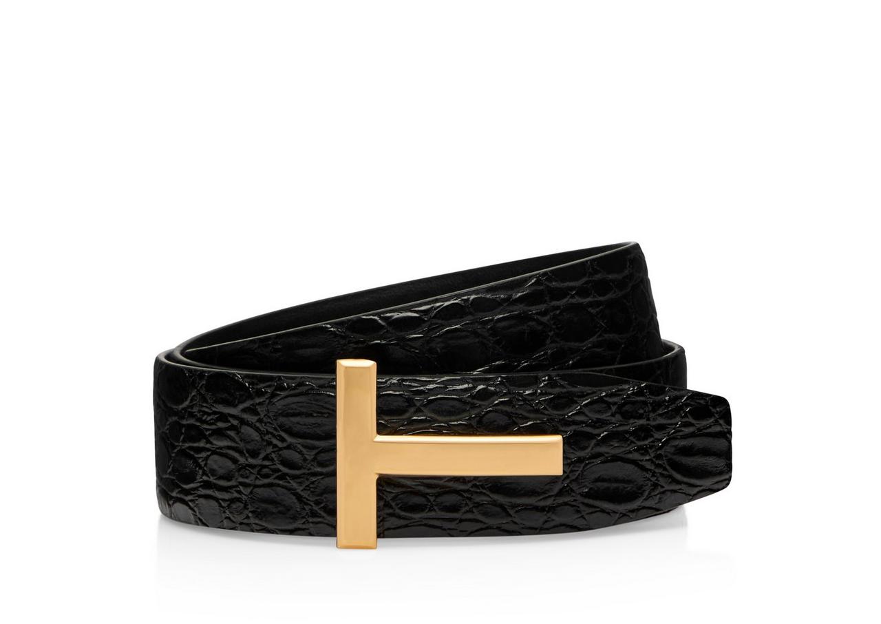 CROCODILE T ICON BELT | Tom Ford Fashion