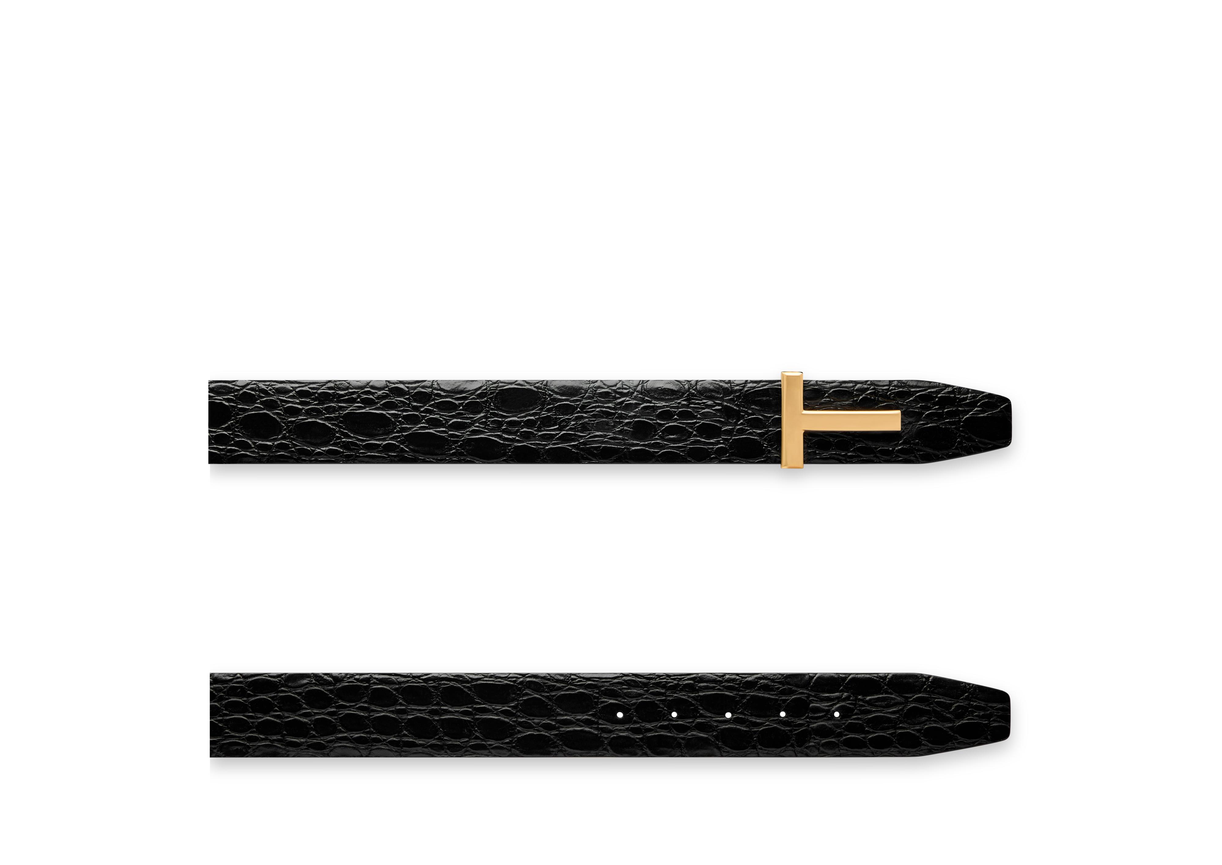 CROCODILE T ICON BELT | Tom Ford Fashion CROCODILE T ICON BELT | Tom Ford Fashion