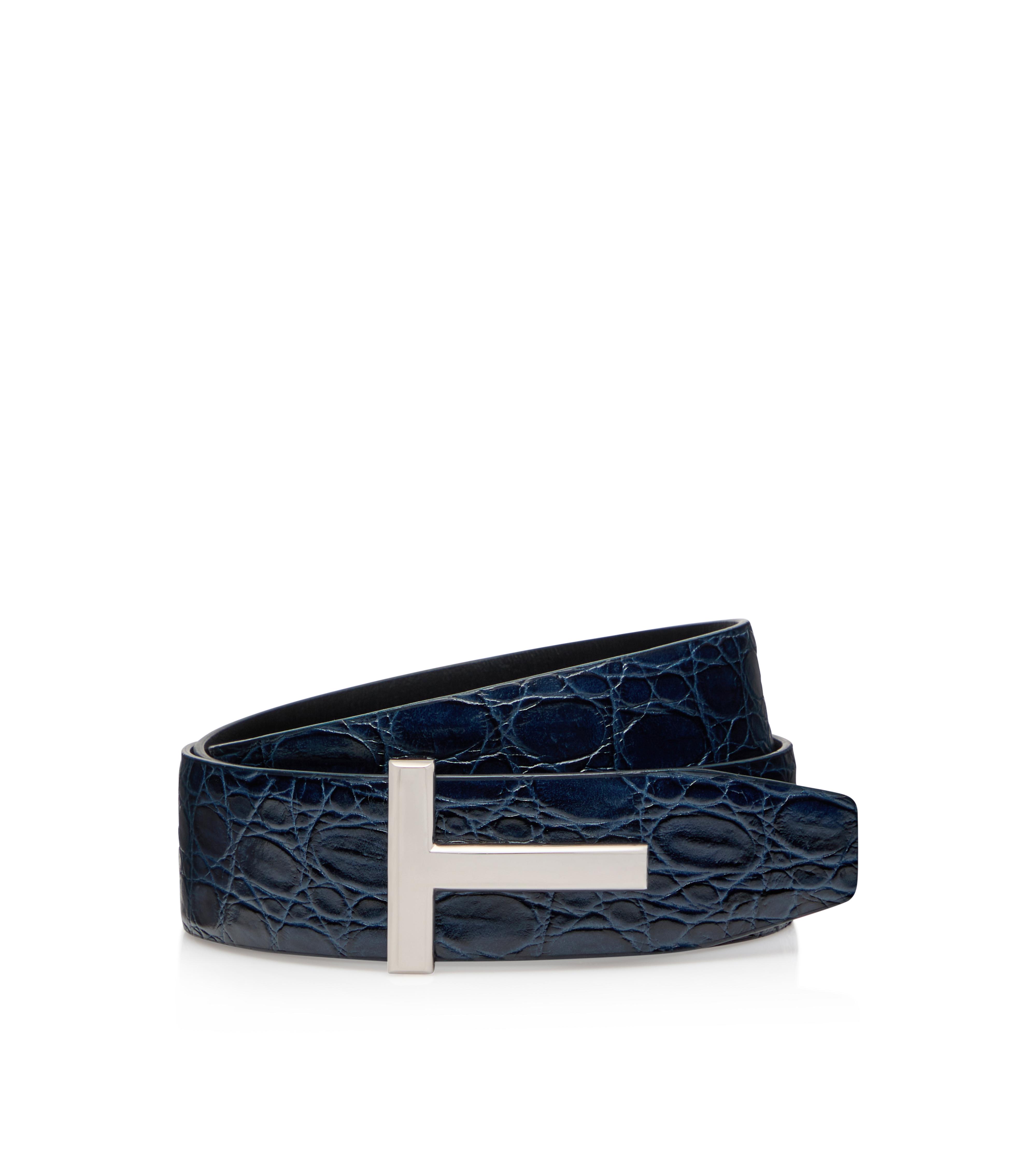 TOM FORD 編み込みレザーベルト 85/34 TOM FORD Men's Woven Leather Angled-Buckle Belt - Bergdorf