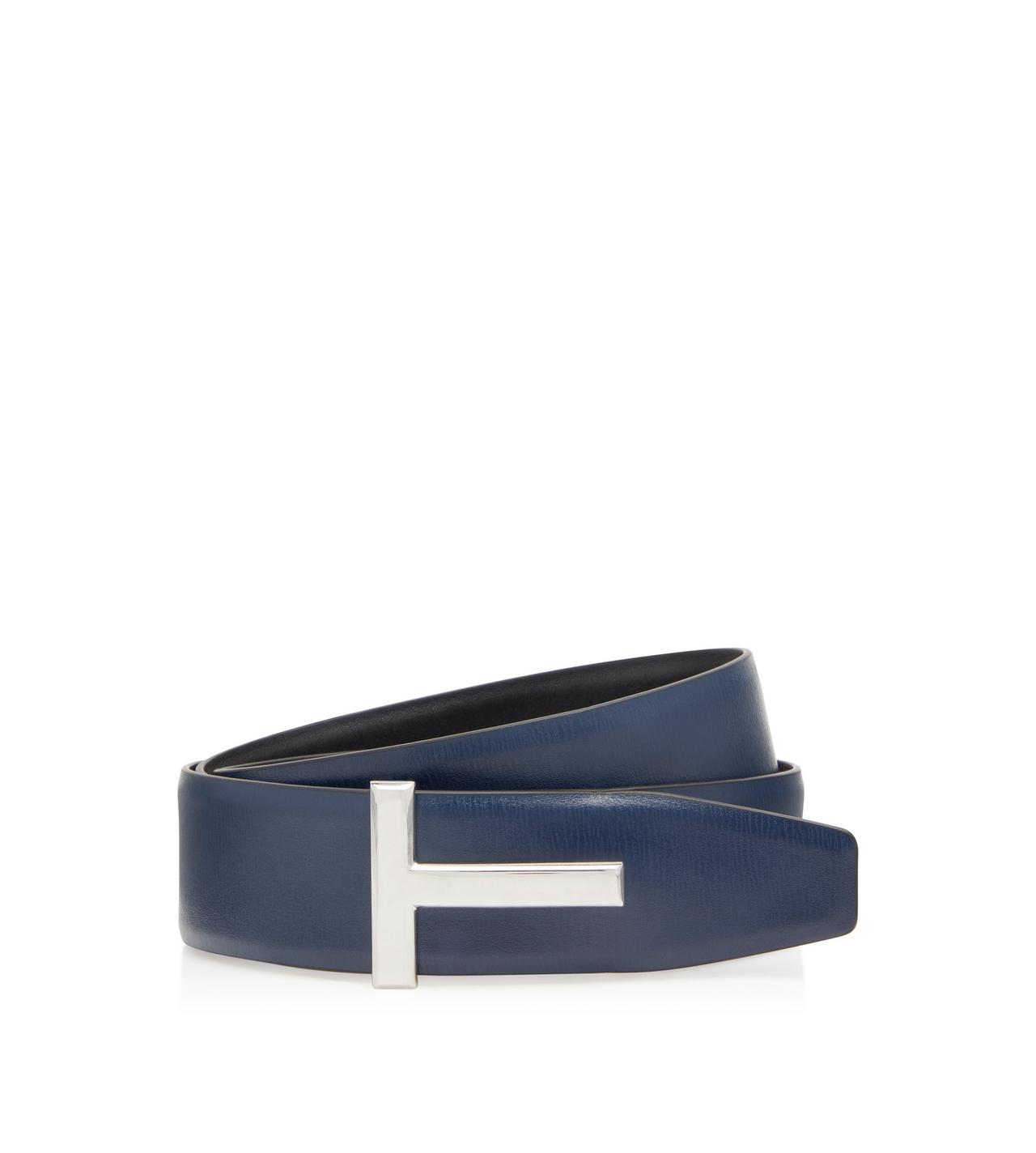 GRAIN LEATHER T ICON BELT image number 0