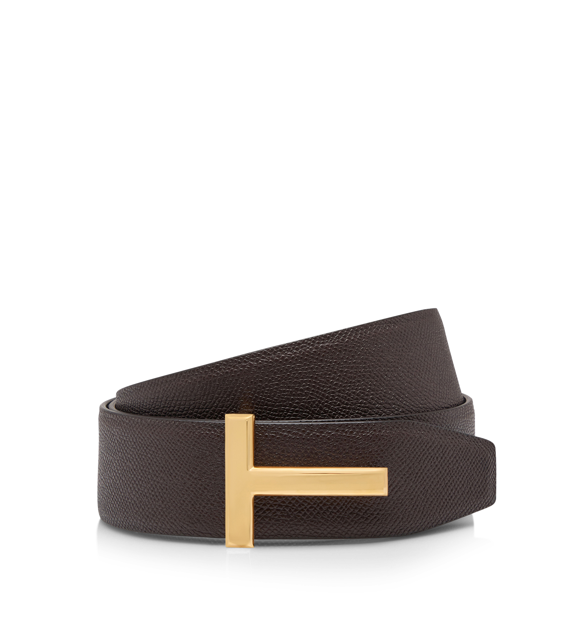 SMALL GRAIN LEATHER T ICON BELT | Tom Ford Fashion