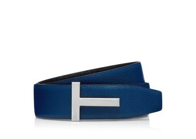 SMALL GRAIN LEATHER T ICON BELT image number 2