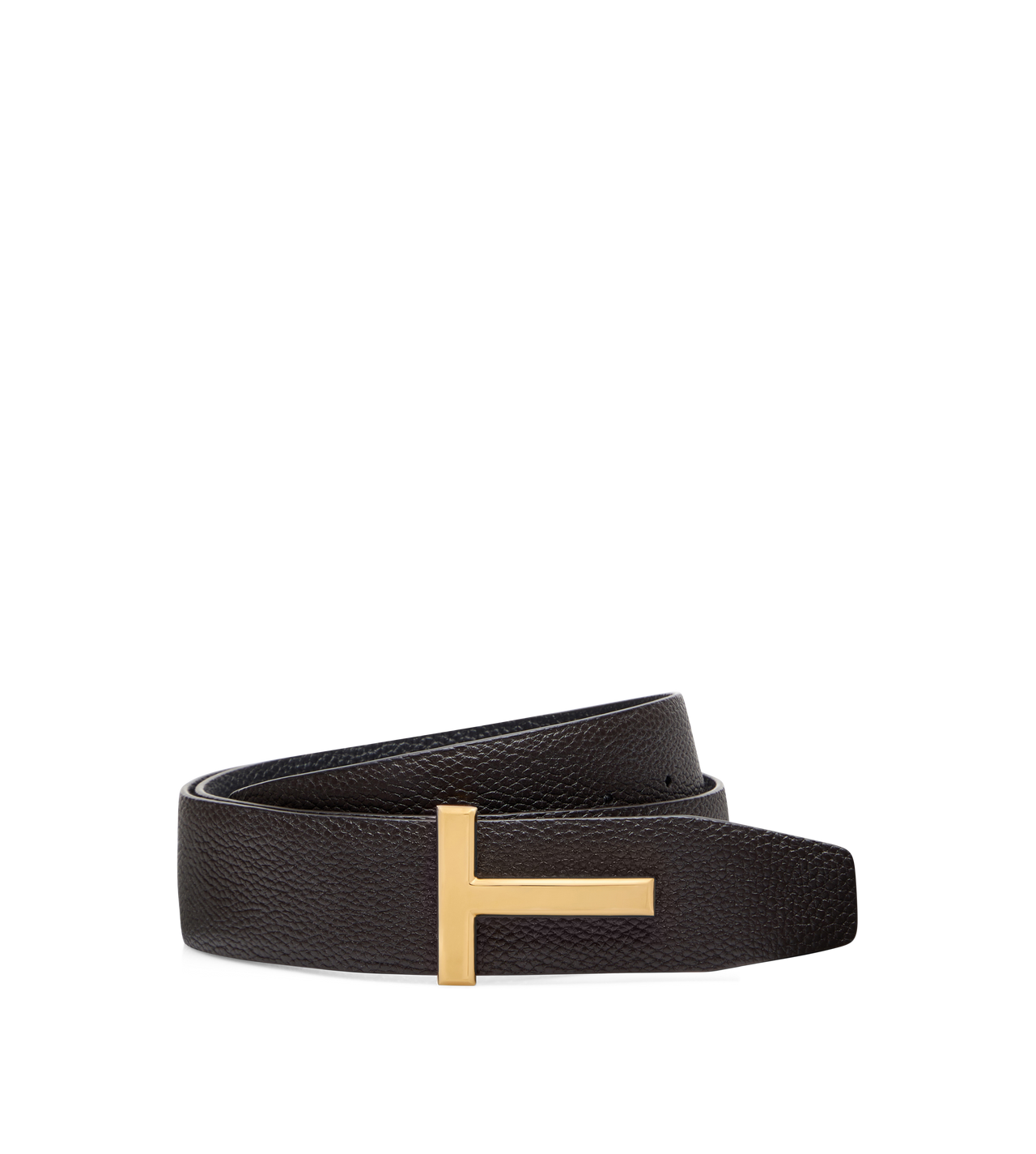 GRAIN LEATHER T ICON BELT image number 0