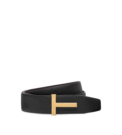 GRAIN LEATHER T ICON BELT image number 2