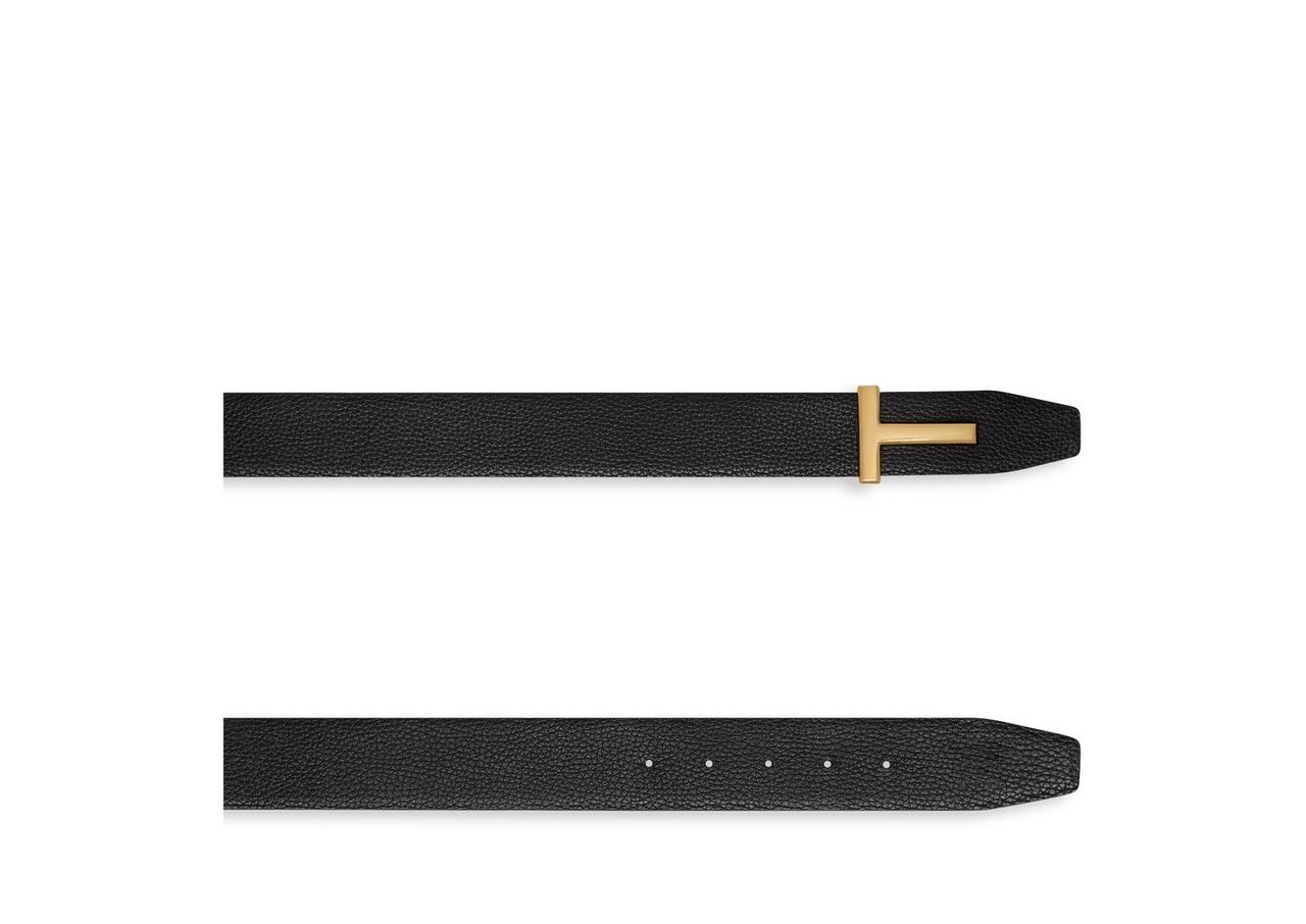 GRAIN LEATHER T ICON BELT image number 3