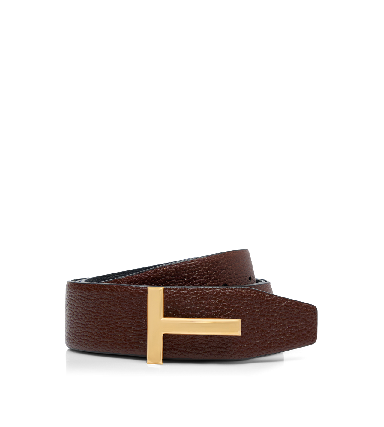 GRAIN LEATHER T ICON BELT image number 0
