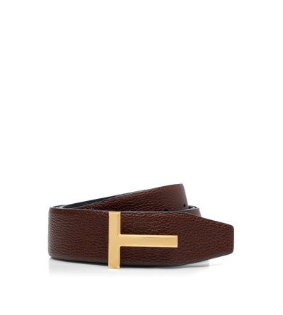GRAIN LEATHER T ICON BELT image number 0
