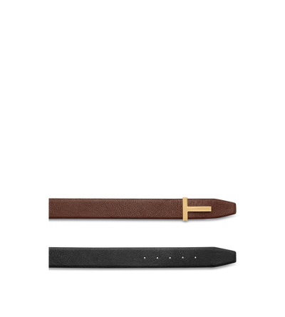 GRAIN LEATHER T ICON BELT image number 1