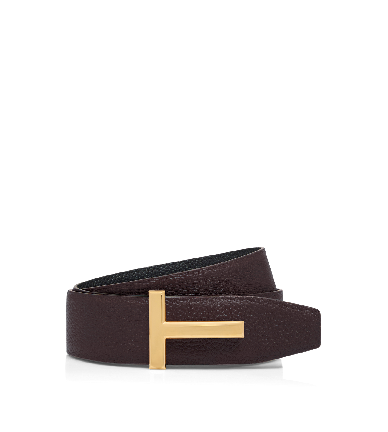 GRAIN LEATHER T ICON BELT image number 0