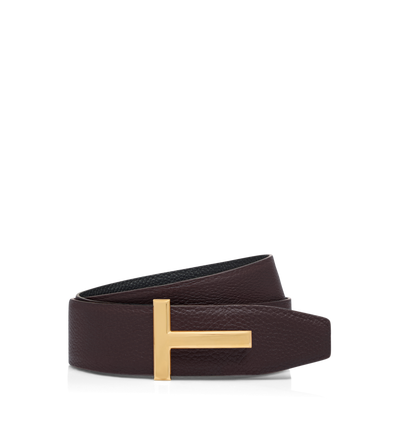 GRAIN LEATHER T ICON BELT image number 0