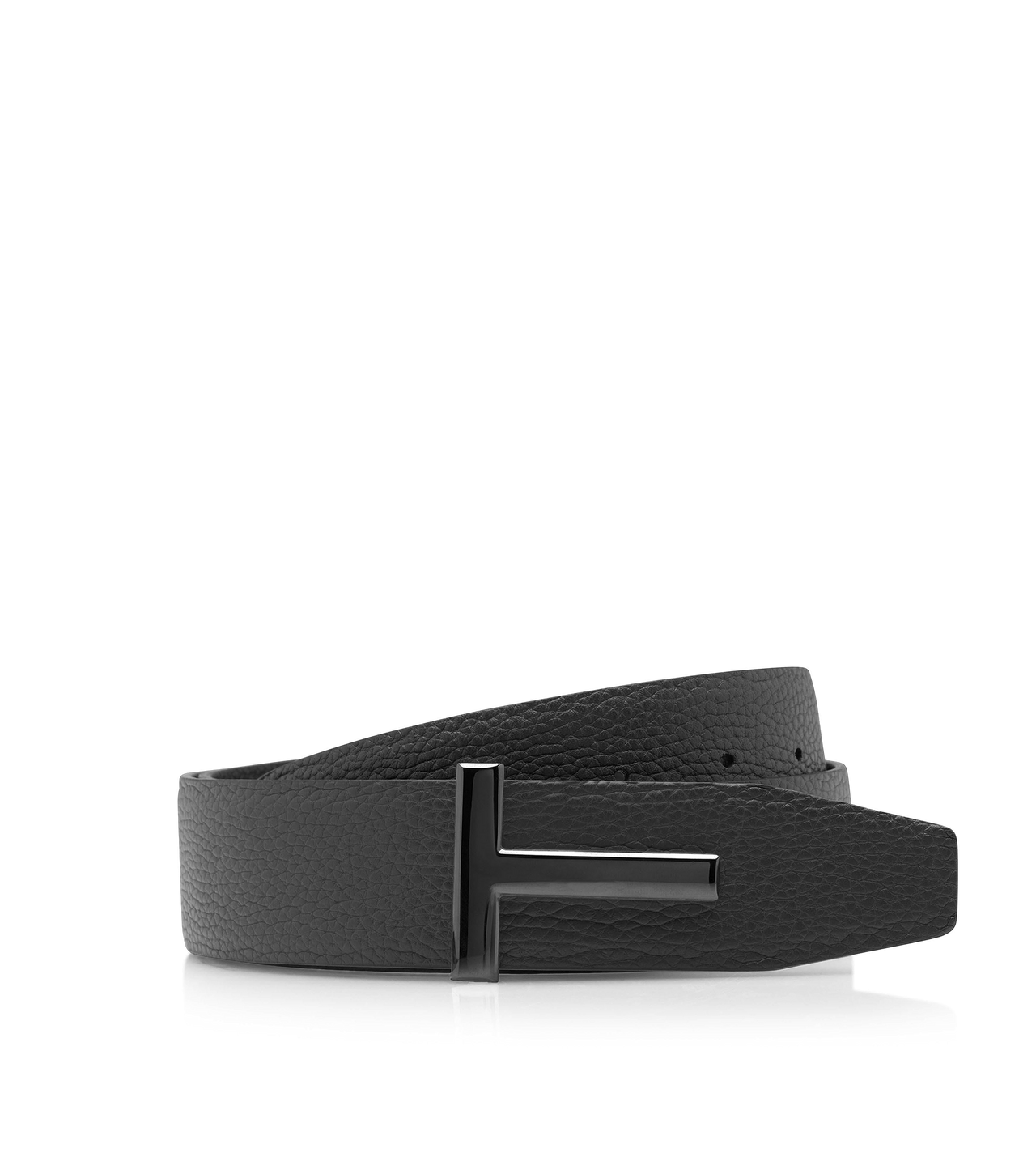 GRAIN LEATHER T ICON BELT image number 0