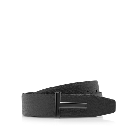 GRAIN LEATHER T ICON BELT image number 0