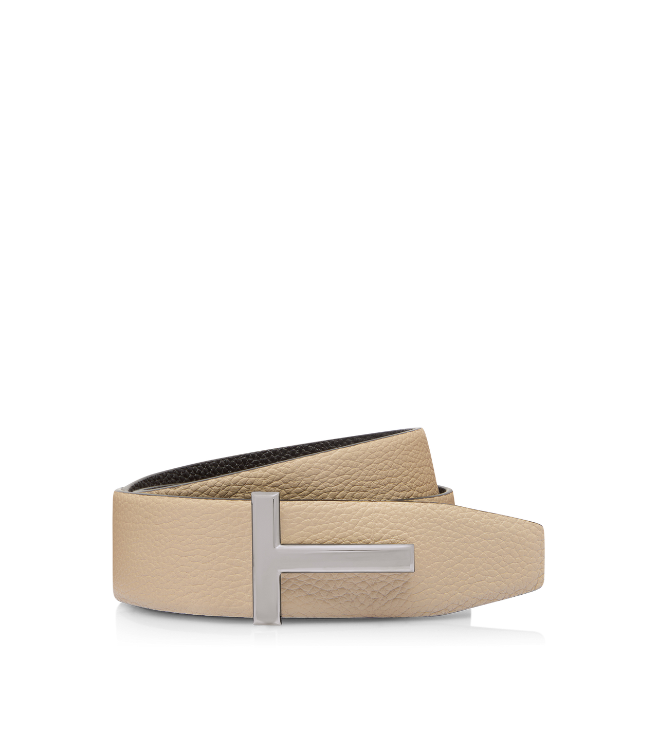 GRAIN LEATHER T ICON BELT image number 0