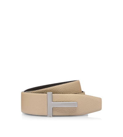 GRAIN LEATHER T ICON BELT image number 0