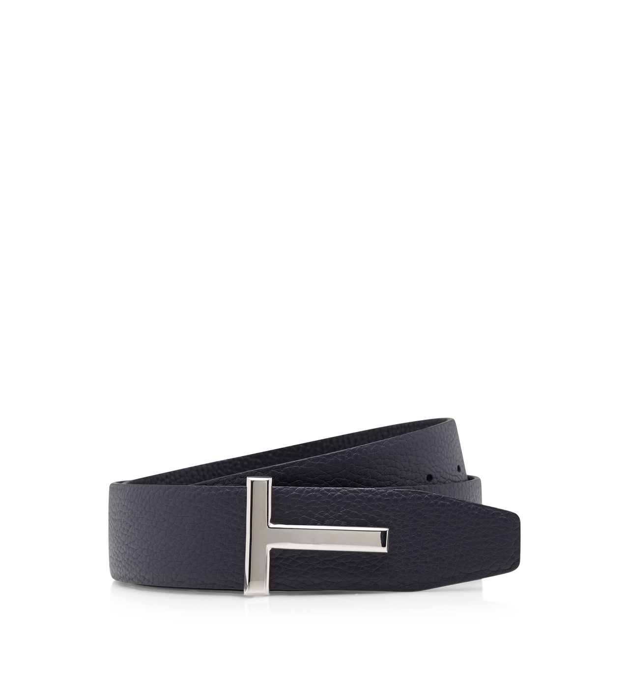 GRAIN LEATHER T ICON BELT image number 0