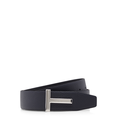 GRAIN LEATHER T ICON BELT image number 0