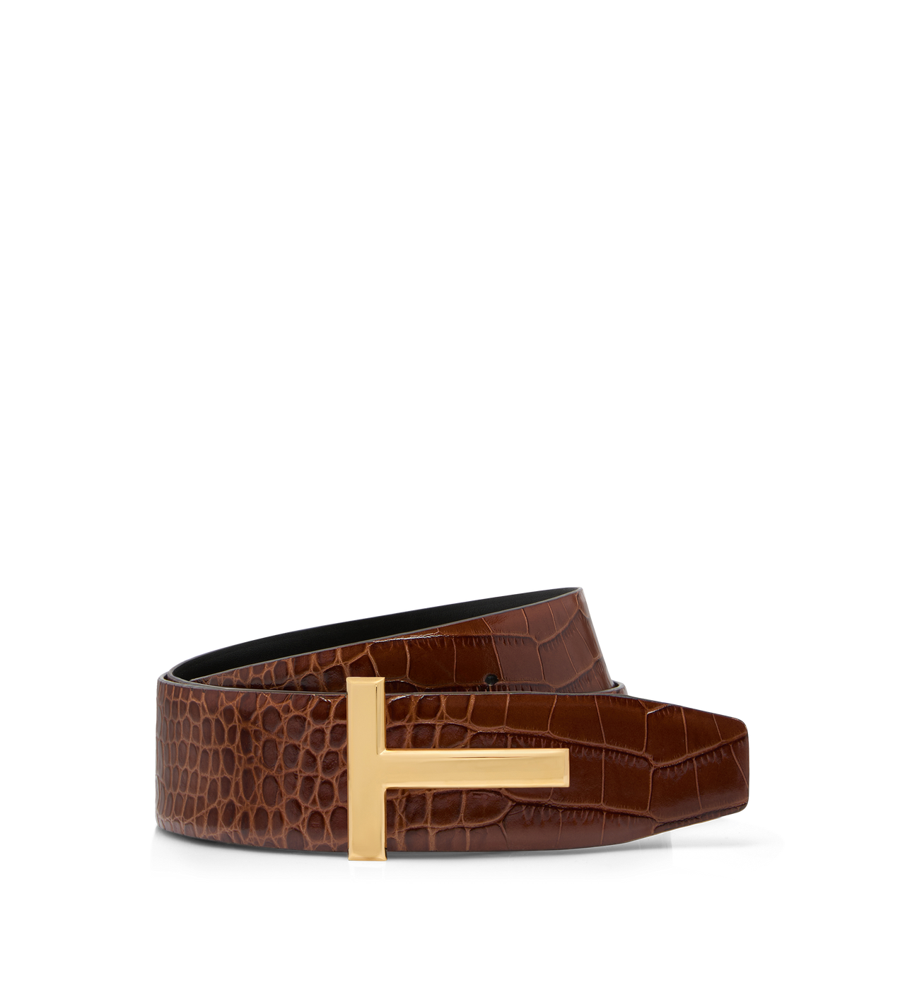 PRINTED CROC T ICON REVERSIBLE BELT image number 0