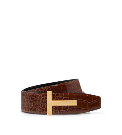 PRINTED CROC T ICON REVERSIBLE BELT image number 0