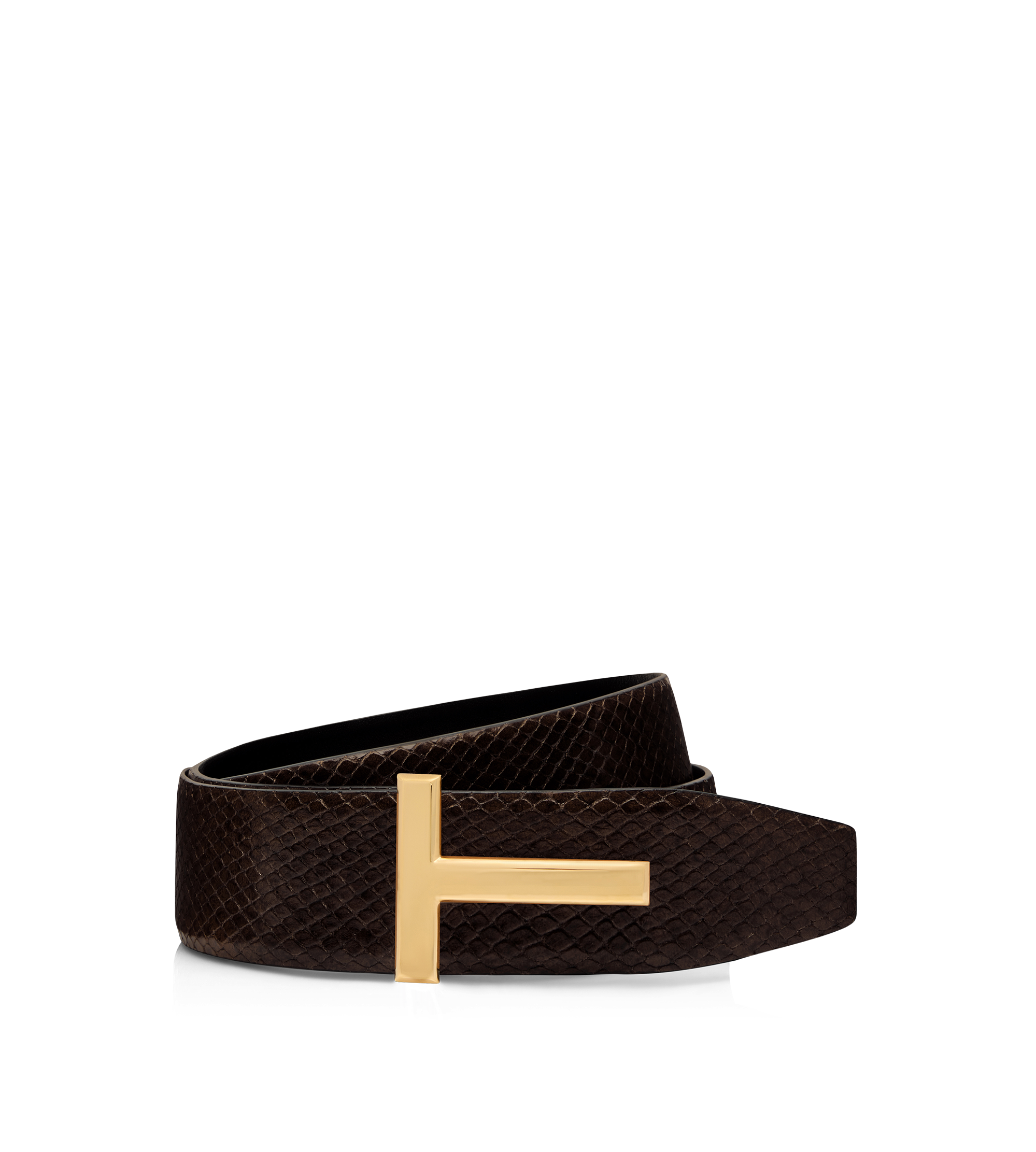 PRINTED PYTHON REVERSIBLE ICON T BELT | Tom Ford Fashion PRINTED PYTHON REVERSIBLE ICON T BELT | Tom Ford Fashion