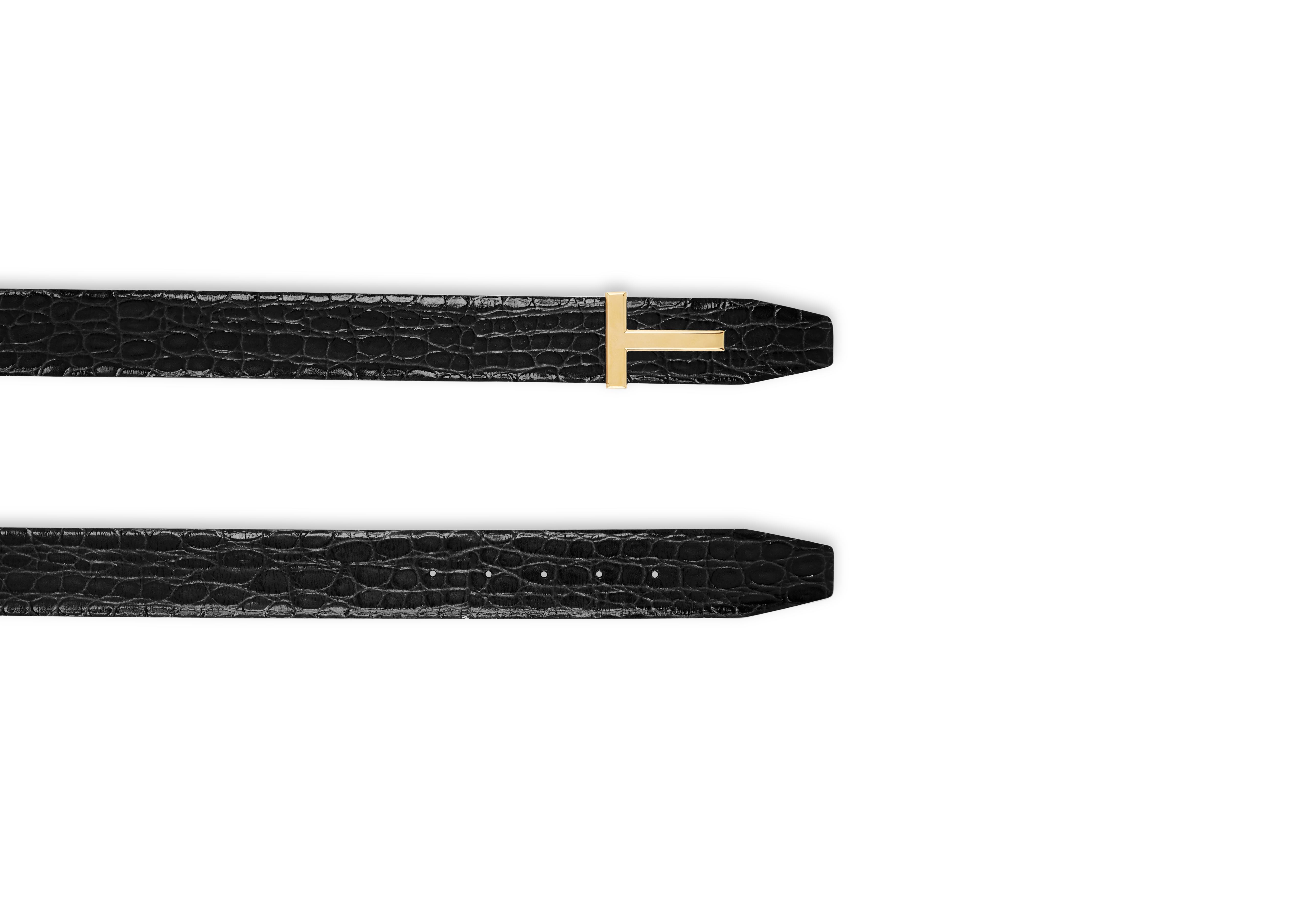 Tom Ford CROCODILE T ICON BELT