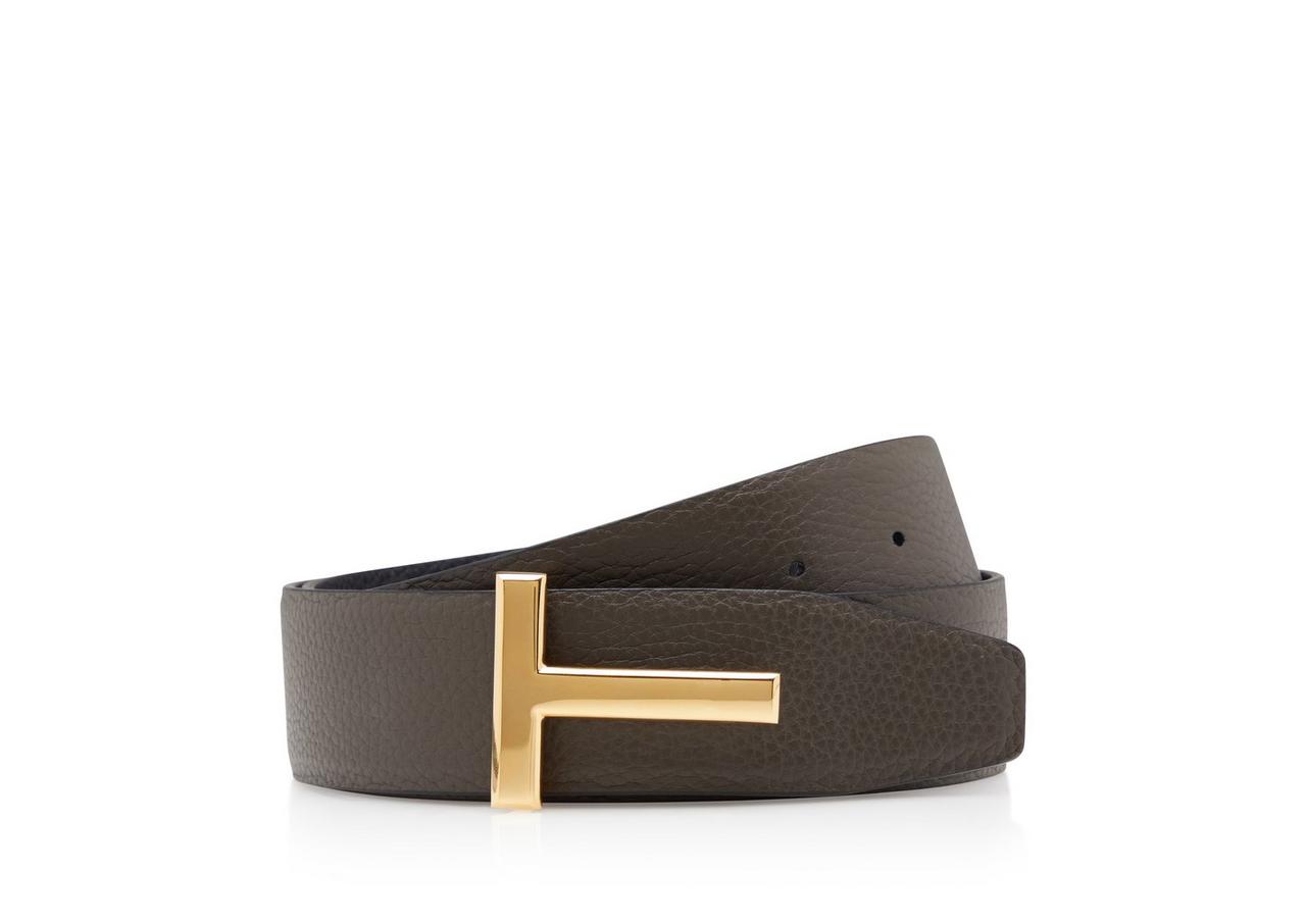 GRAIN LEATHER T ICON BELT image number 0