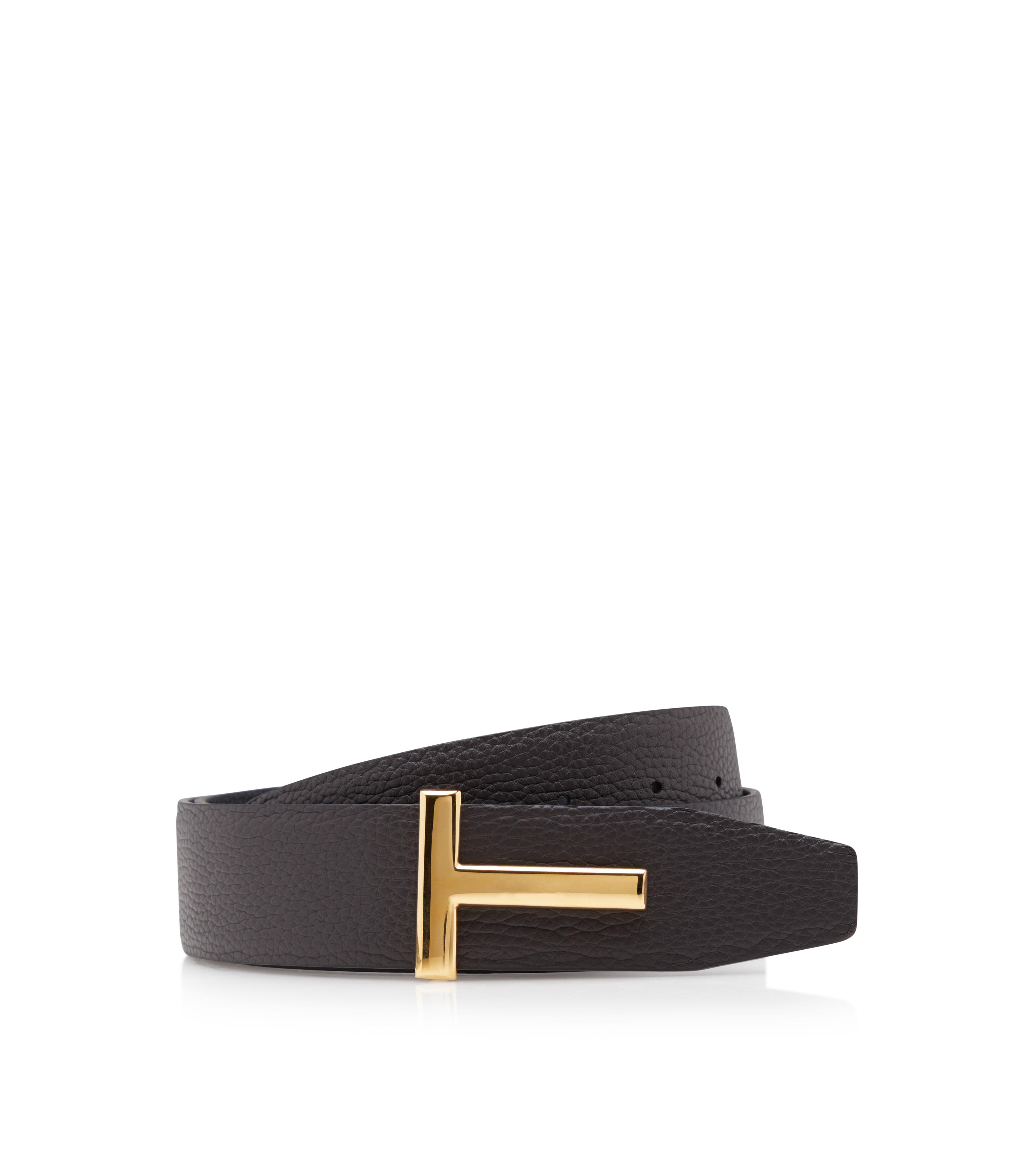 SOFT GRAIN LEATHER T ICON BELT