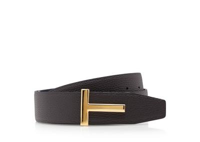 SOFT GRAIN LEATHER T ICON BELT image number 0