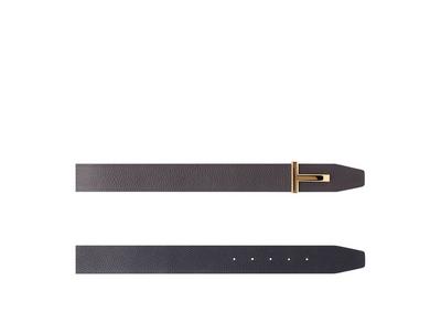 SOFT GRAIN LEATHER T ICON BELT image number 1