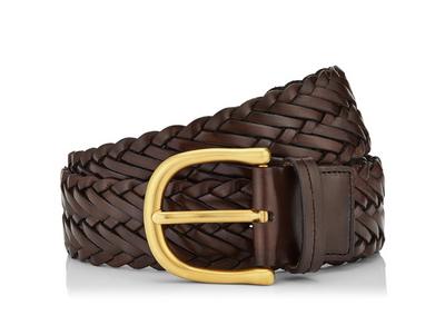 WOVEN LEATHER BELT image number 0