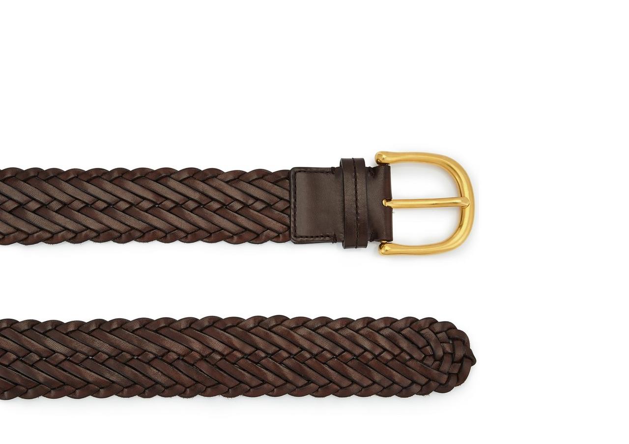 WOVEN LEATHER BELT image number 1