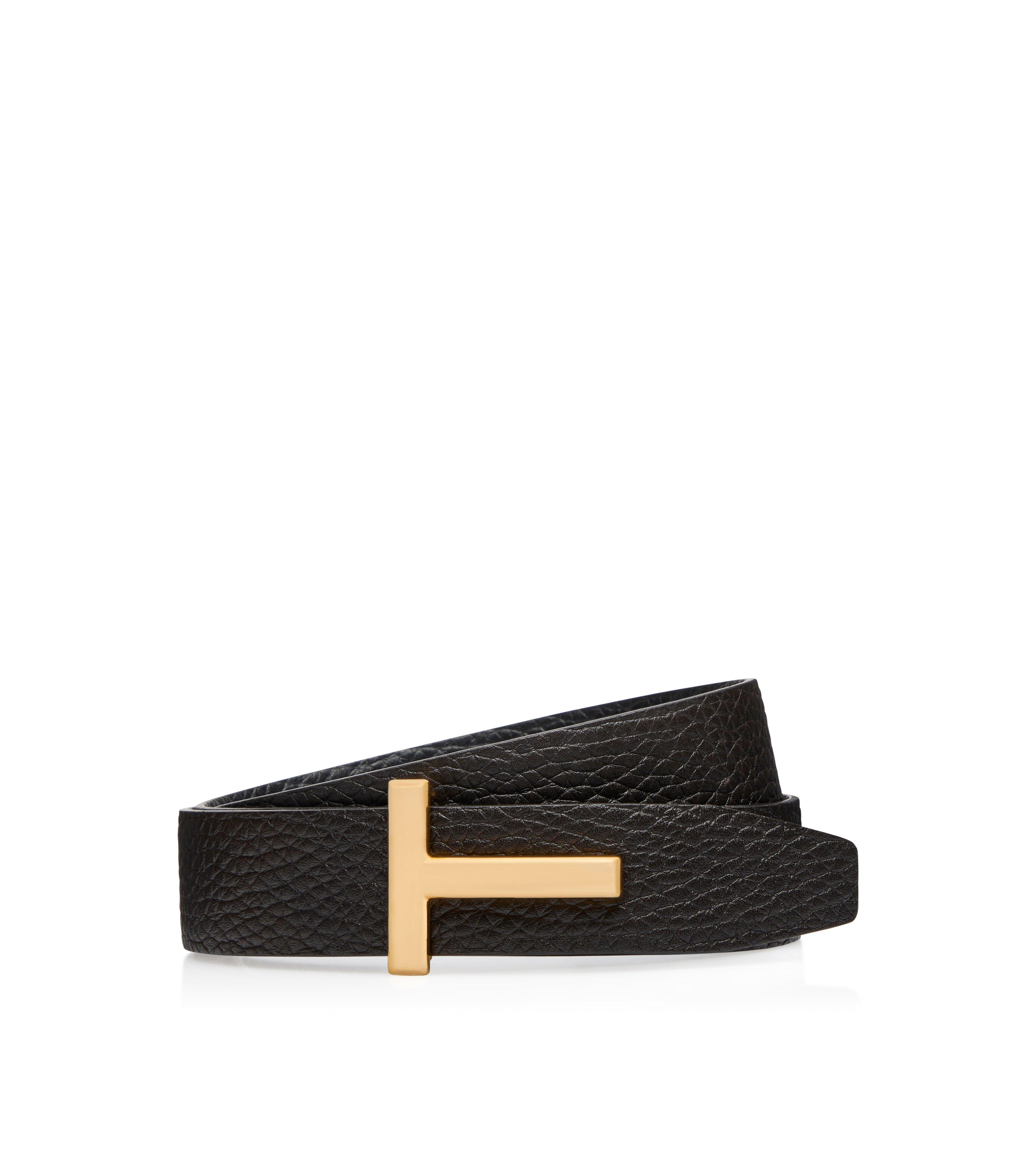 GRAIN LEATHER T ICON BELT