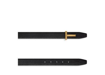 GRAIN LEATHER T ICON BELT image number 3
