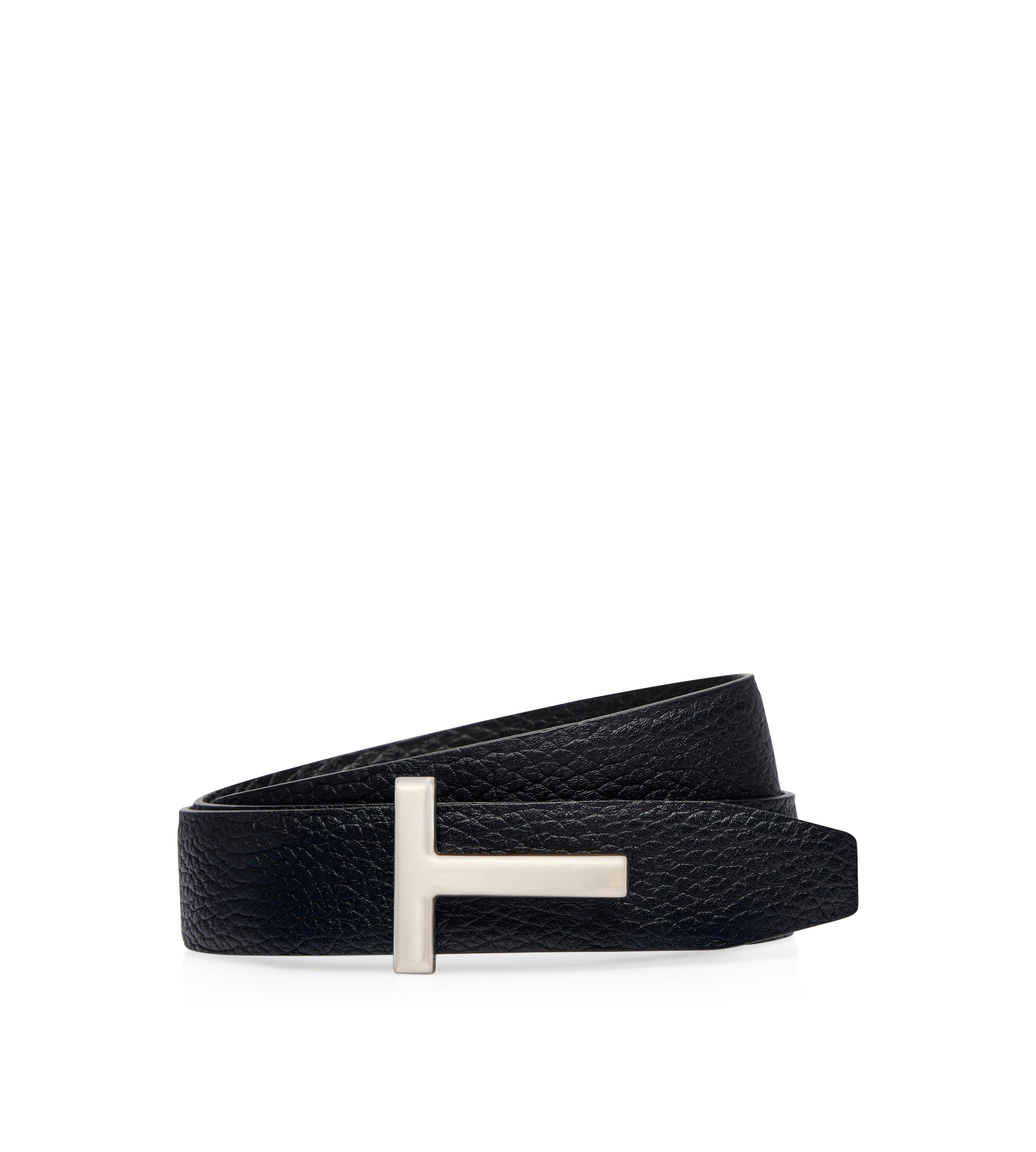 GRAIN LEATHER T ICON BELT