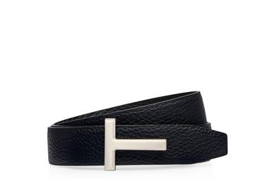 GRAIN LEATHER T ICON BELT image number 0