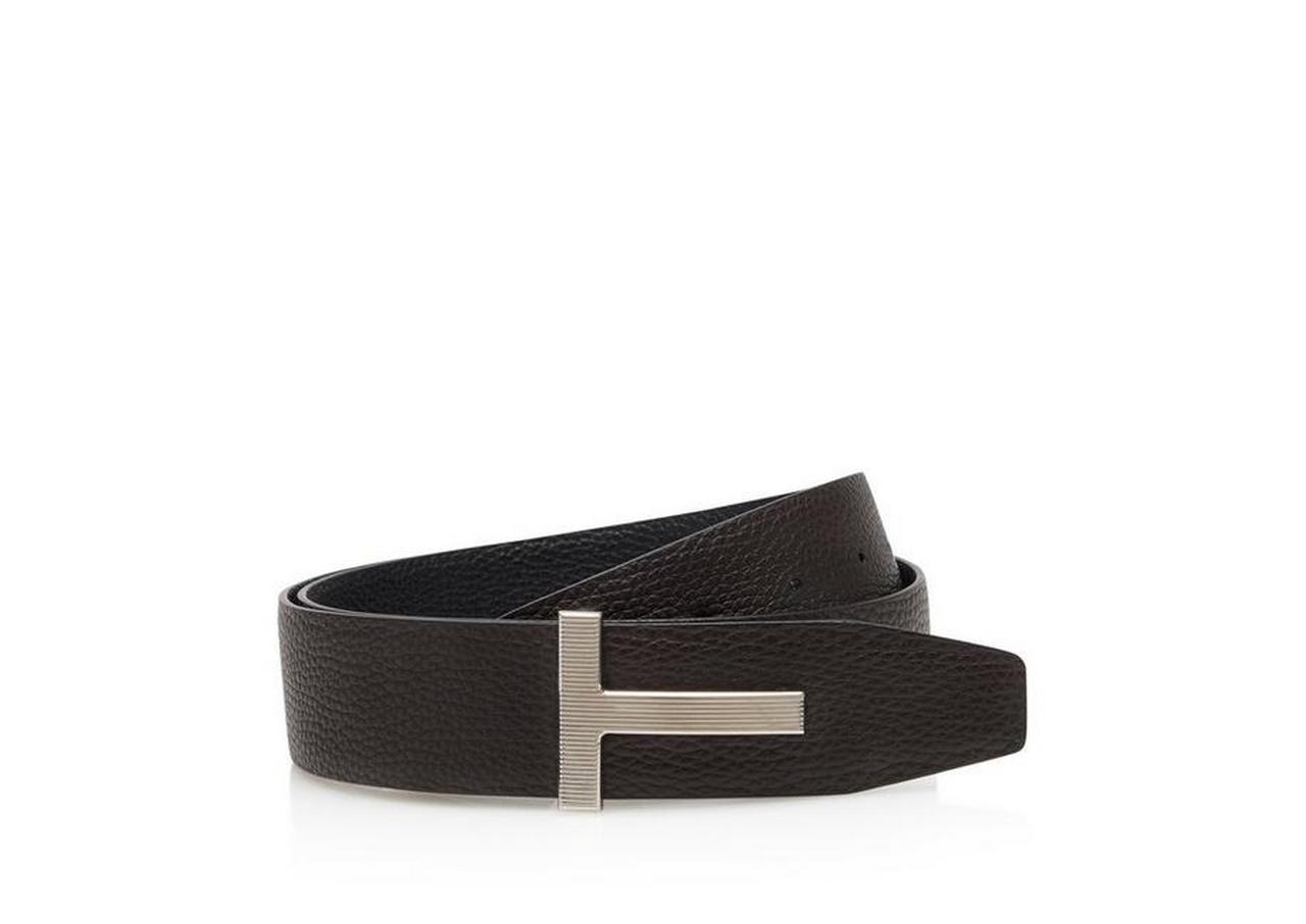 LEATHER PALLADIUM T RIDGE BELT image number 0