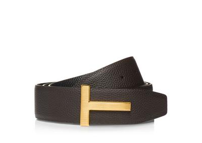 SOFT GRAIN LEATHER RIDGE T BELT