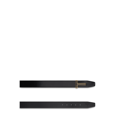 SMOOTH LEATHER ENAMEL BUCKLE T BELT | Tom Ford Fashion