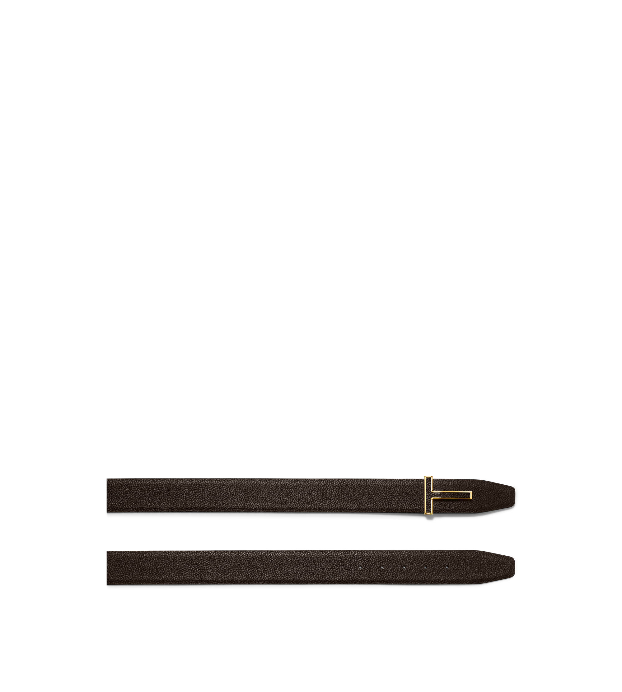 GRAIN LEATHER INSERT BUCKLE T BELT&nbsp;