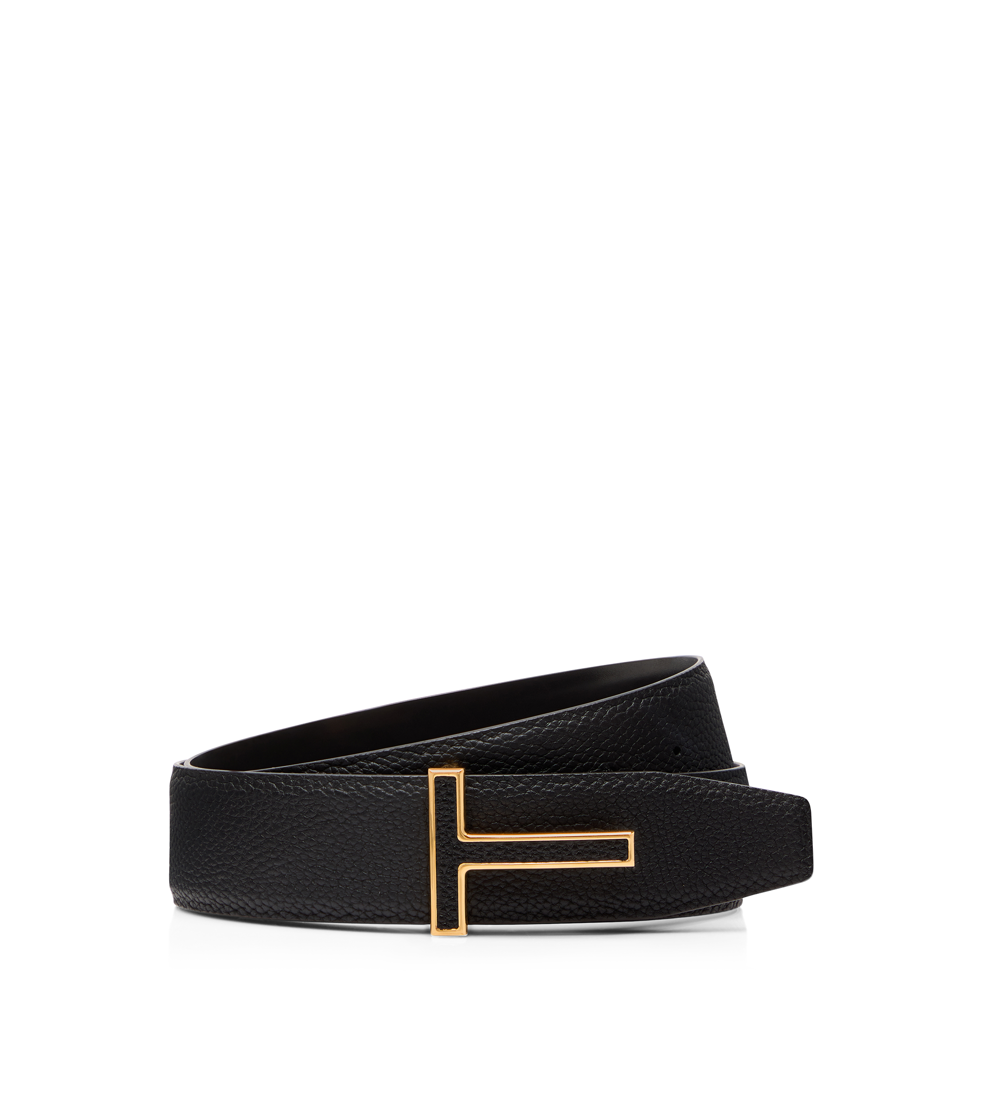 CEINTURE AVEC BOUCLE EN T ET EMPI&Egrave;CEMENT EN CUIR FLEUR&nbsp;