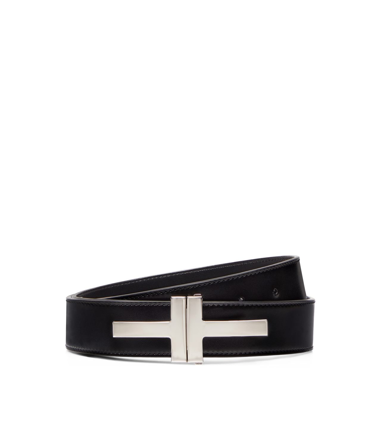 SMOOTH LEATHER DOUBLE T BELT image number 0