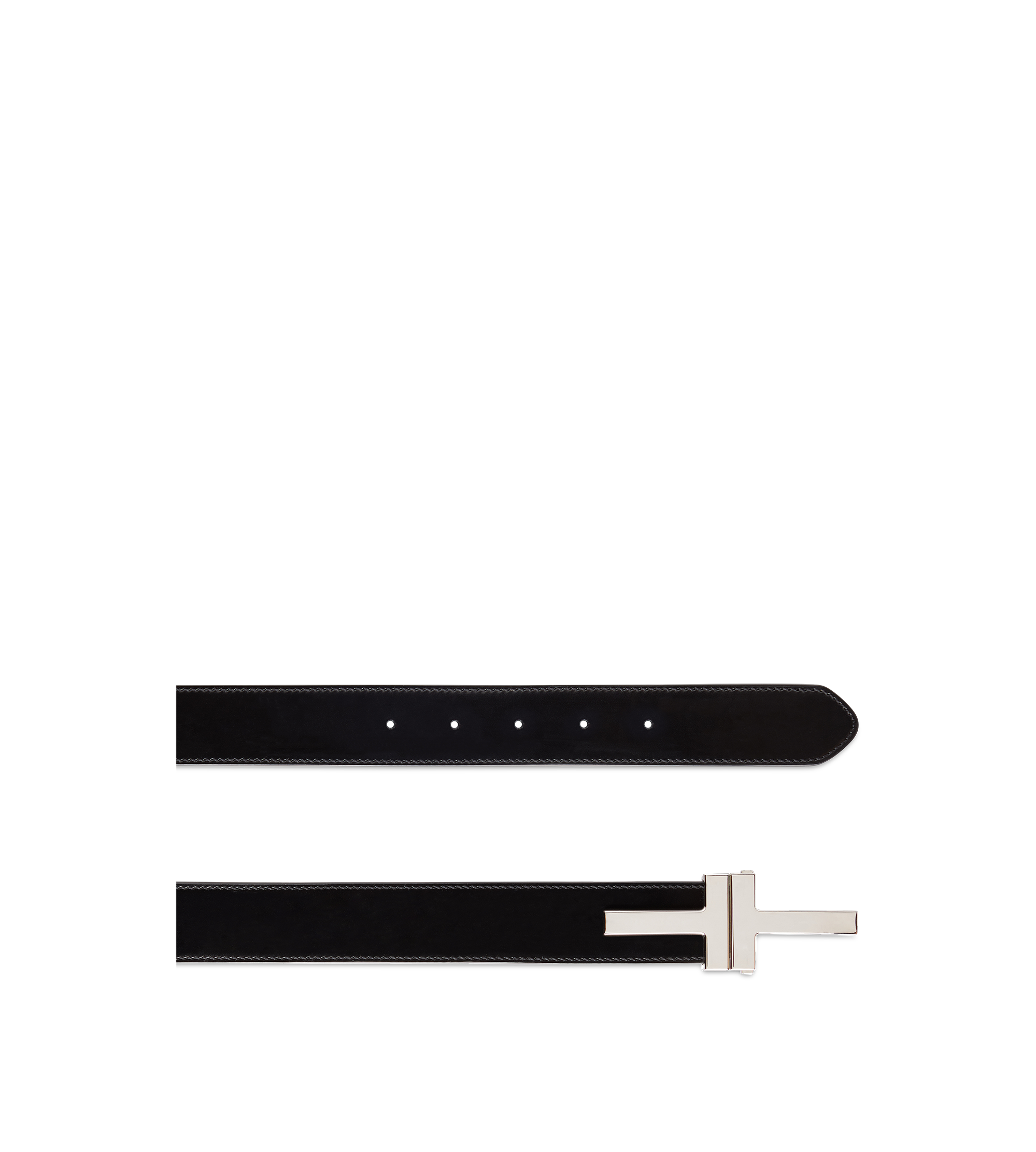 SMOOTH LEATHER DOUBLE T BELT