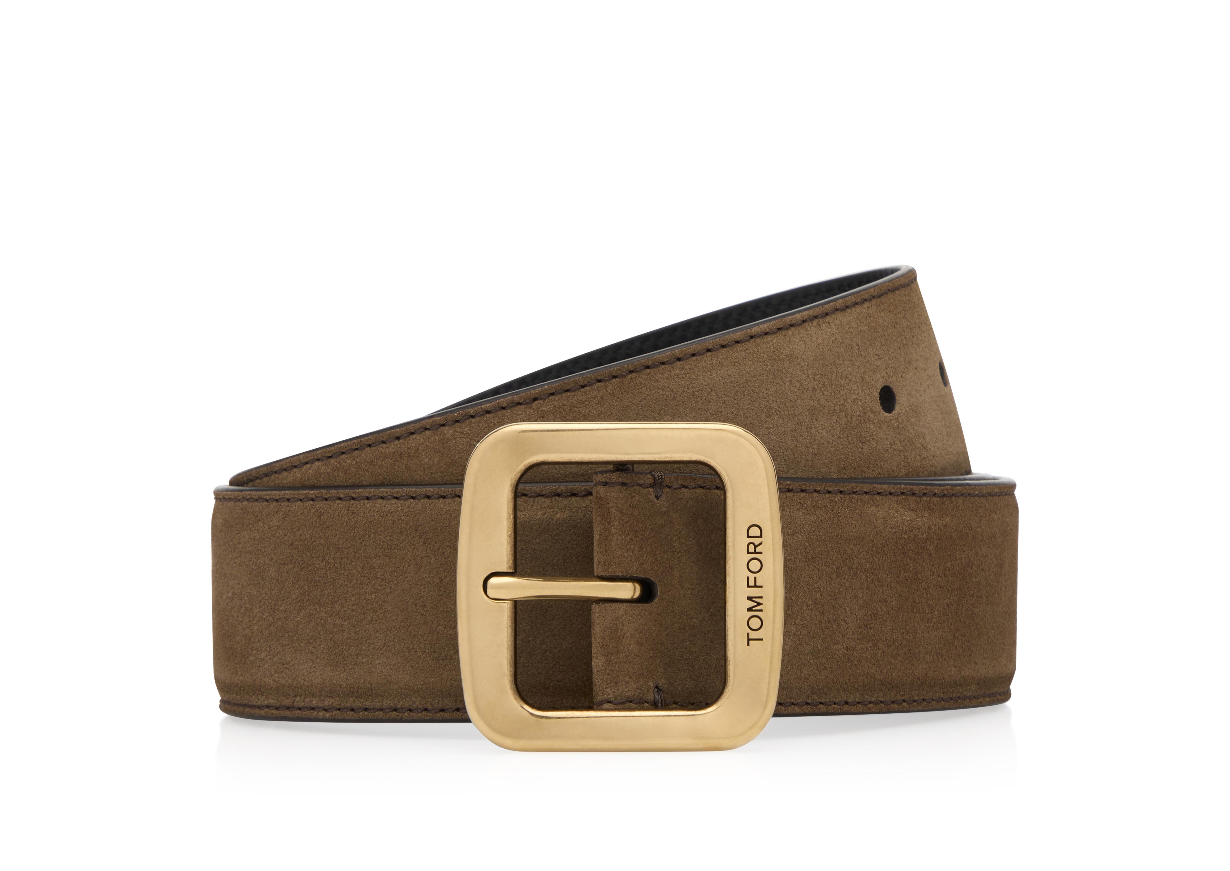 Brown Check Suede Belt – tmlewinuk