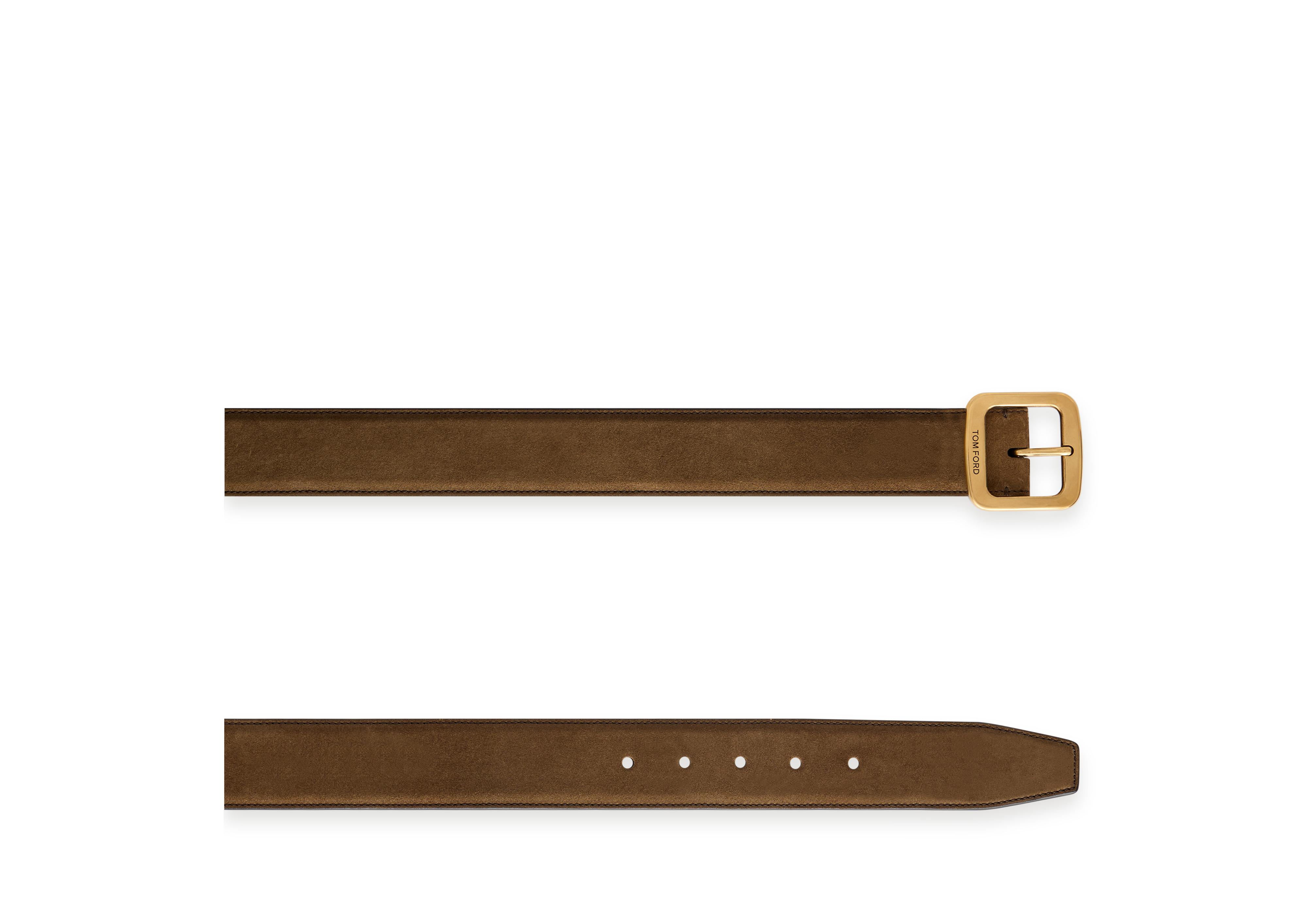 Brown Check Suede Belt – tmlewinuk