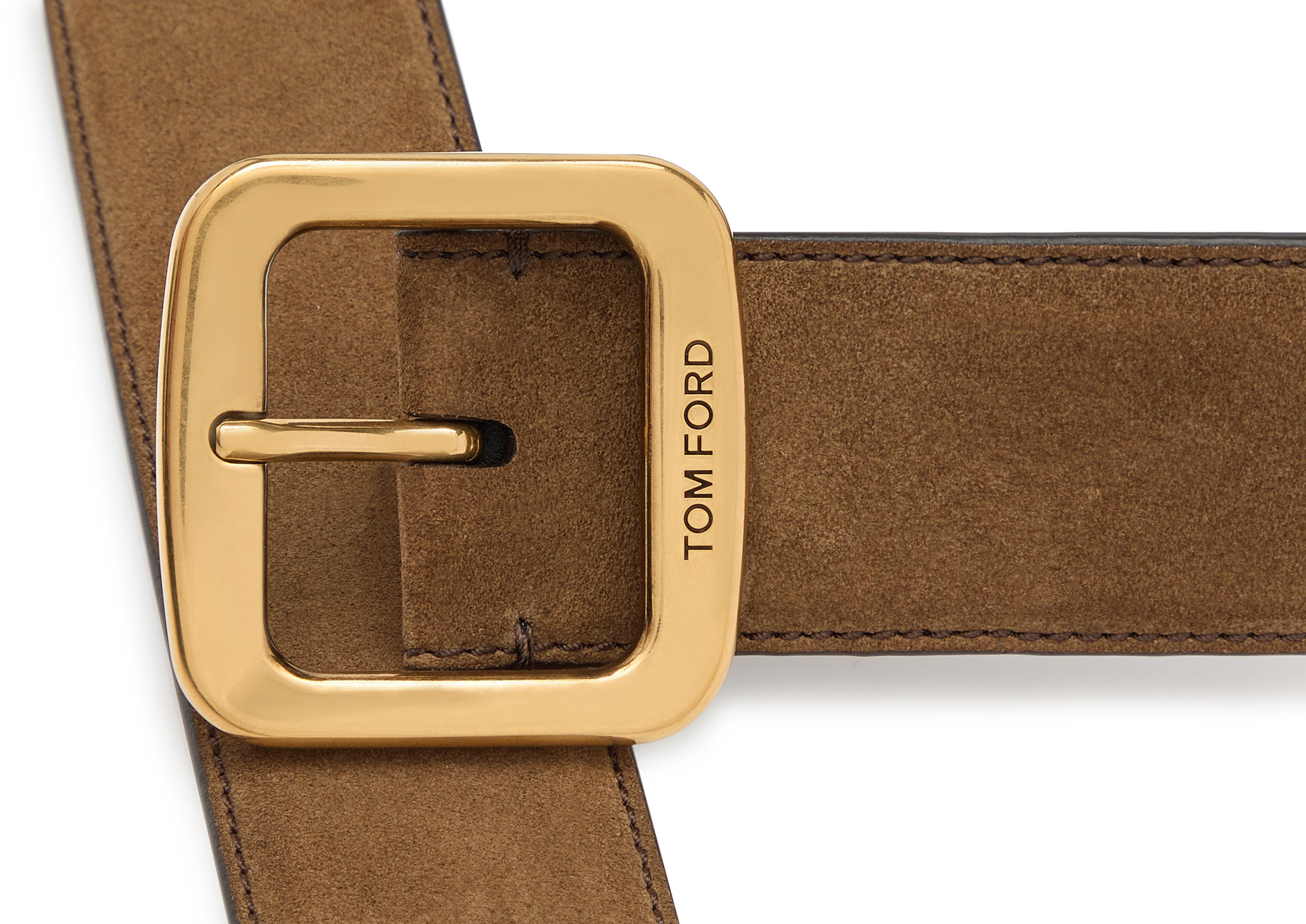 Brown Check Suede Belt – tmlewinuk