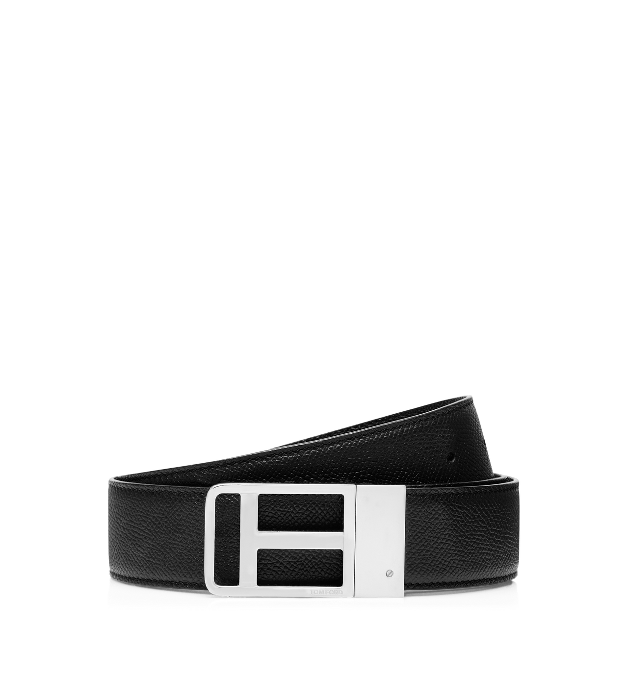 SMALL GRAIN LEATHER FRAMED T BELT | Tom Ford Fashion