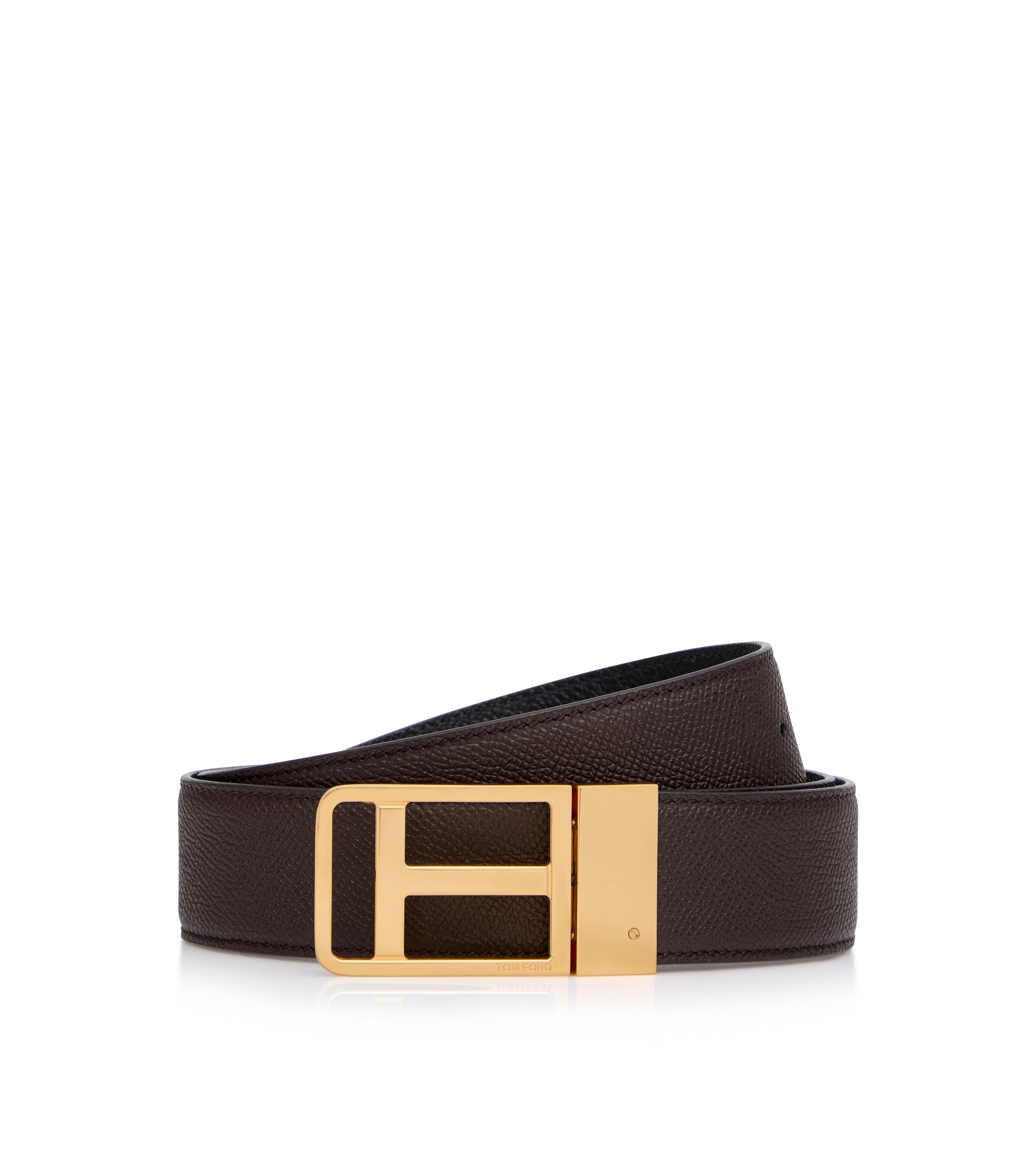 Used louis vuitton black leather BELT / ACCESSORIES