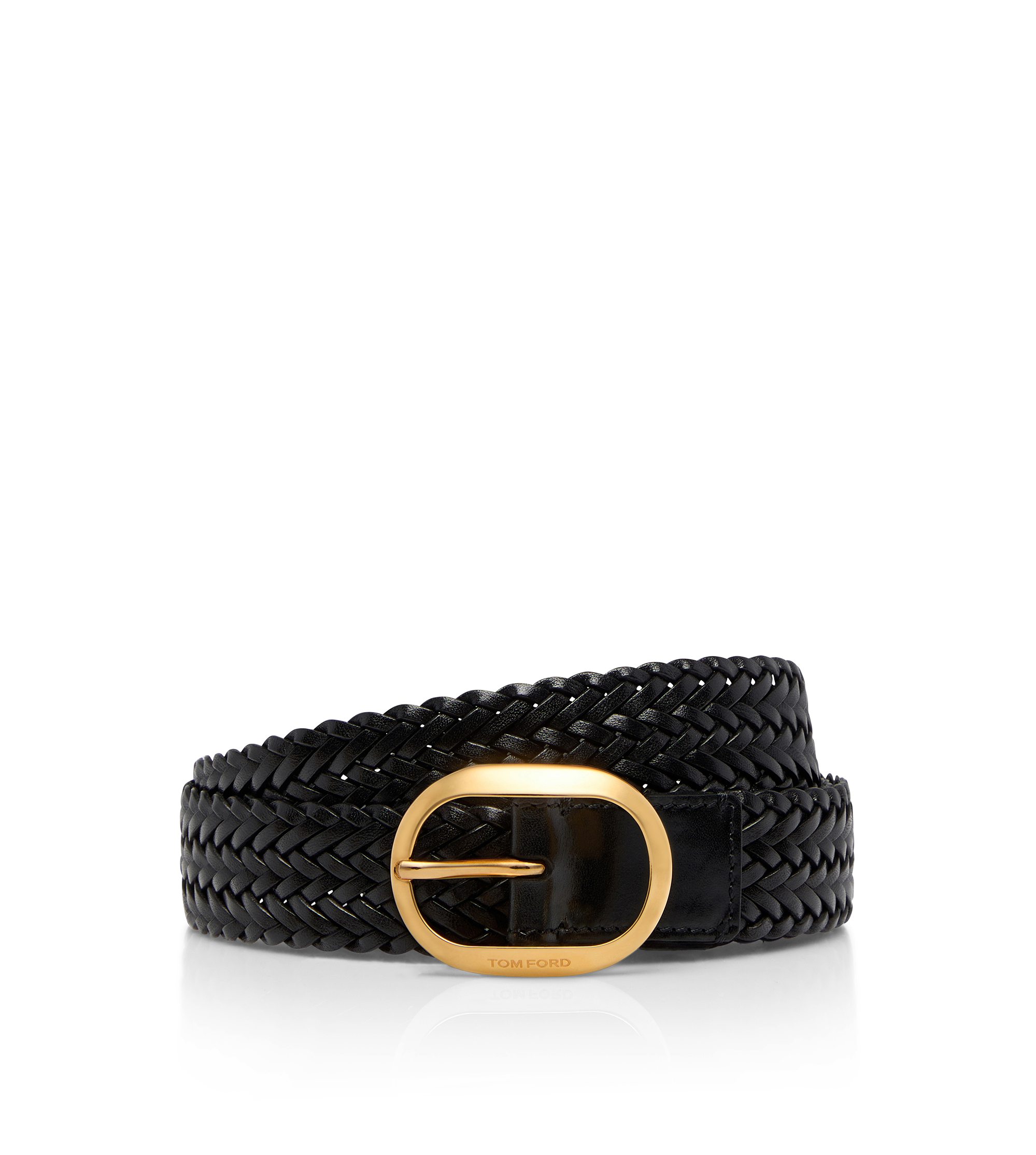 WOVEN LEATHER OVAL BELT