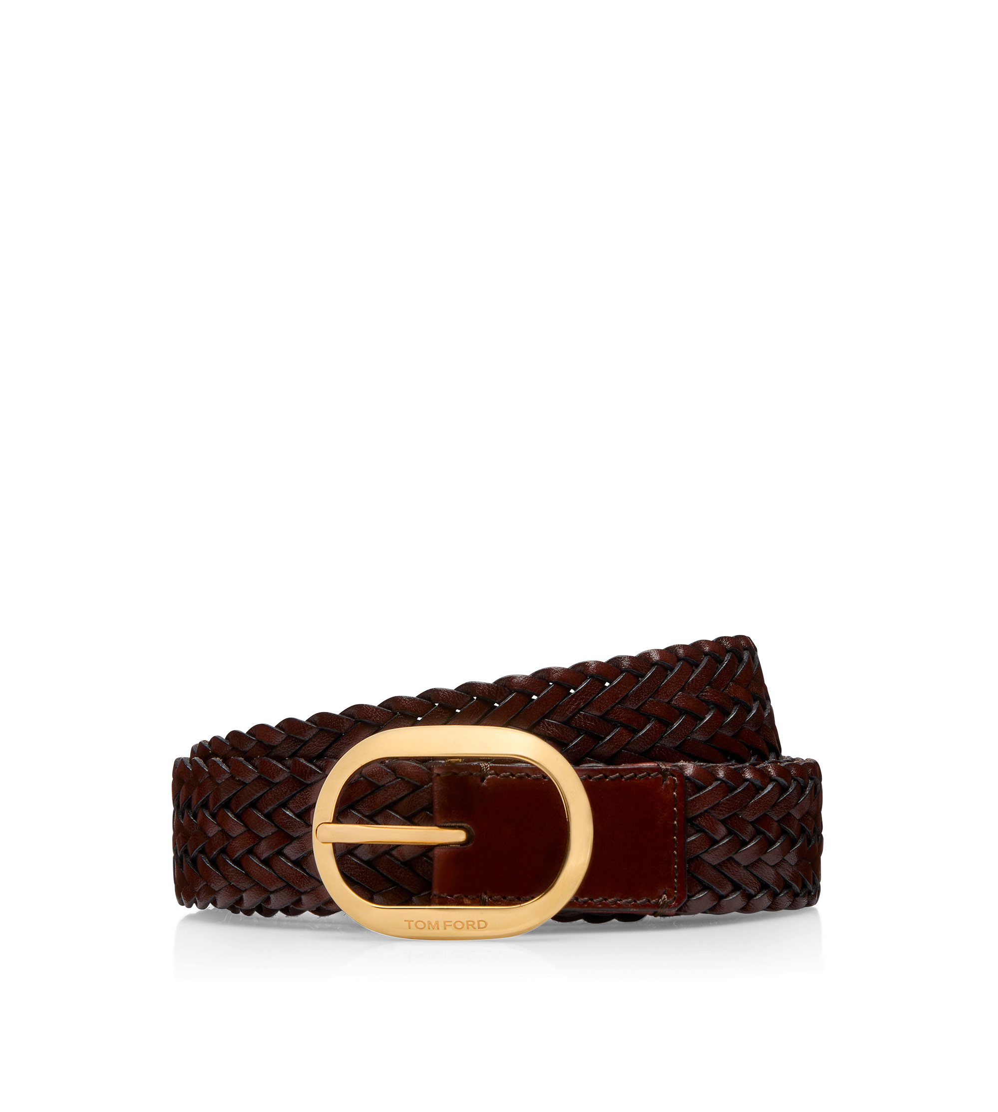 WOVEN LEATHER OVAL BELT