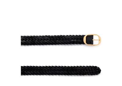 WOVEN LEATHER OVAL BELT image number 1